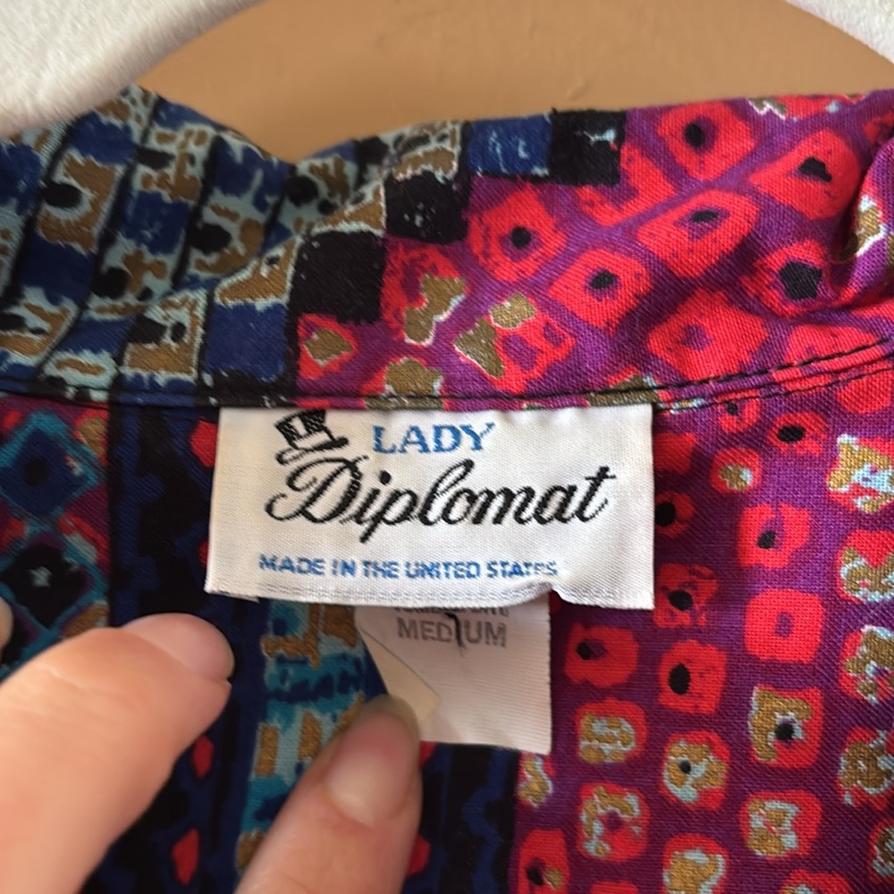 Vintage Pattern Button Down Shirt - image 5